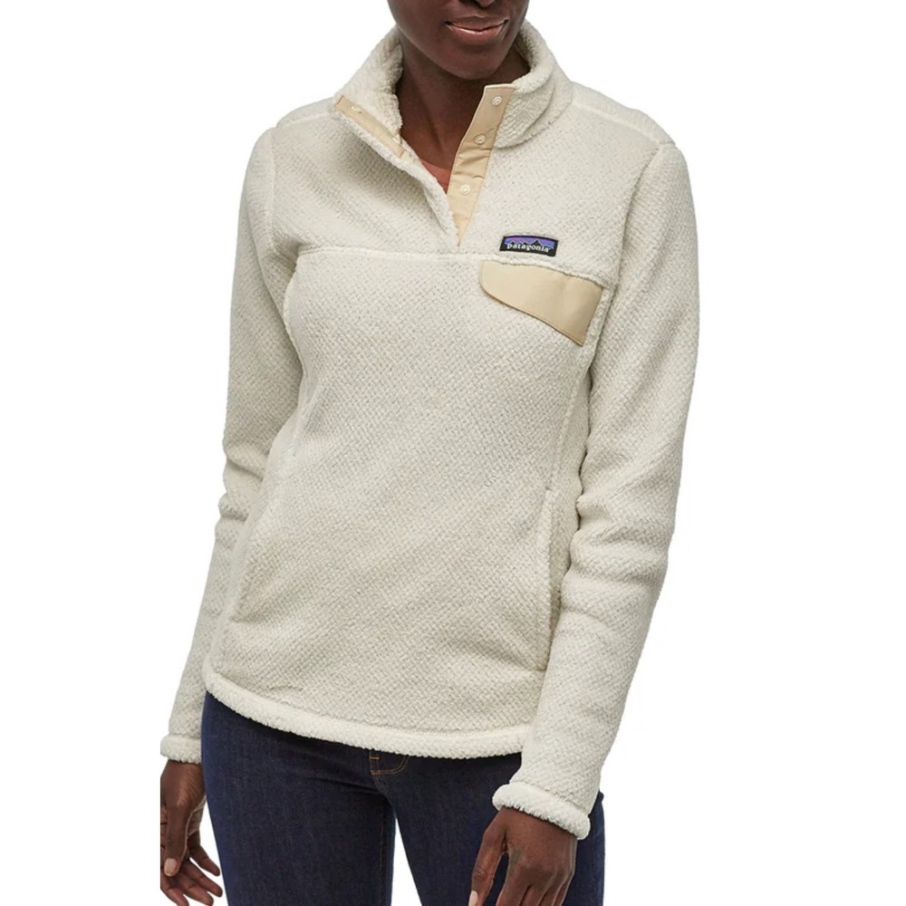 WB2 PATAGONIA Women's‎ Re-Tool Snap-T Fleece Pullover Raw Linen XS